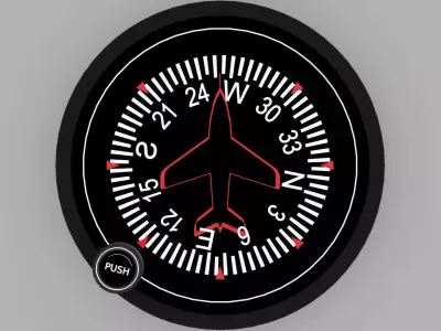 Heading indicator 3D model