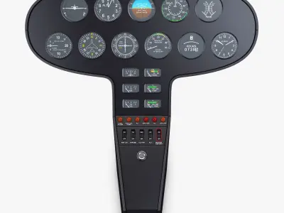 Aircraft Instrument Panel v 1 3D model