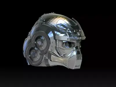 gears of war carmine helmet wearable 3D model