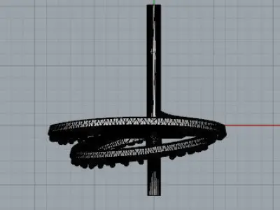 Orecchino modello C Free 3D model