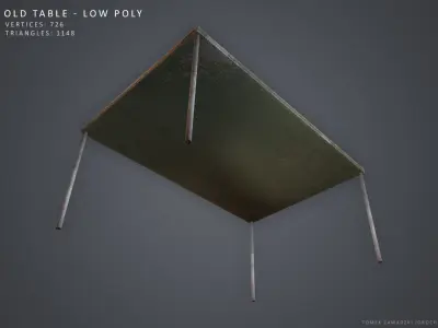 Free 3 Tables Set - Low Poly Free low-poly 3D model