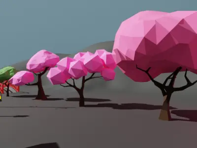 Low-poly Assetpack - Japanese theme Low-poly 3D model