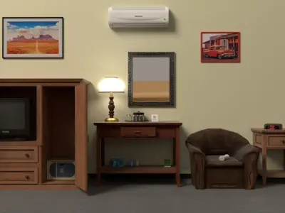 Grand Rock Motel Low-poly 3D model