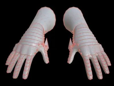 HIE Clean Hand Armor D180423 3D model