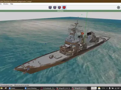 USS Arleigh Burke DDG 51 Free low-poly 3D model