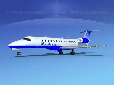 Embraer ERJ-135 Blue Skies Express 3D model