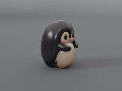 cute penguin 3D model