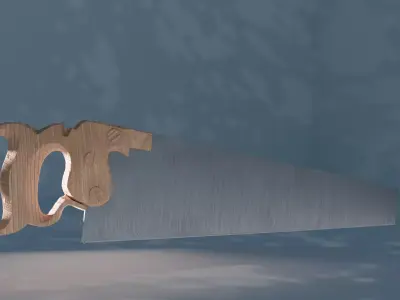 Saw Rival Realistic Low Poly Hand Tool Game Ready Low-poly 3D model