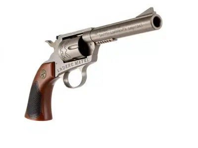 Matte Steel Revolver model pack Low-poly 3D model