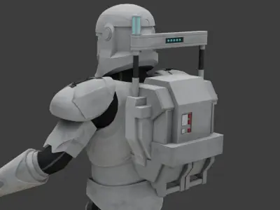 Republic Commando Clone Wars  Low-poly 3D model