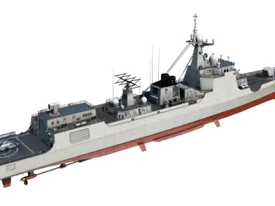 Type052D Chinese Navy Type 052D Destroyer PLAN LvyangIII class Low-poly 3D model