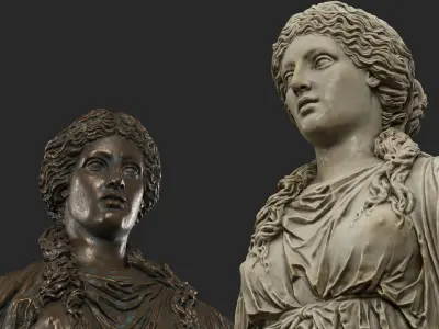 Roman Woman Bust 3D model
