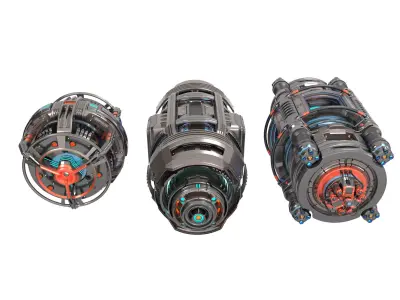 engine Low-poly 3D model