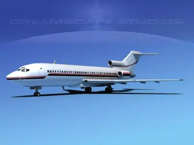 Boeing 727-100 Corporate Jet 4 3D model