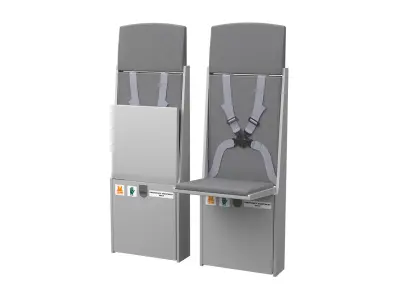 flight attendant chair 3D model