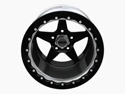 3030 Autosport Launch drag wheel Low-poly 3D model