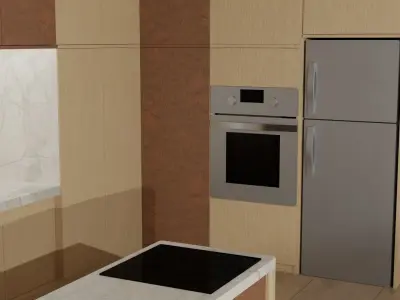 Kitchen Free 3D model 2