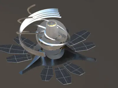 Orchid Turret  Low-poly 3D model