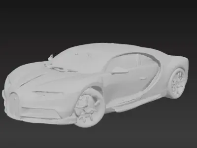 Bugatti Chiron 3D Model Free 3D print model
