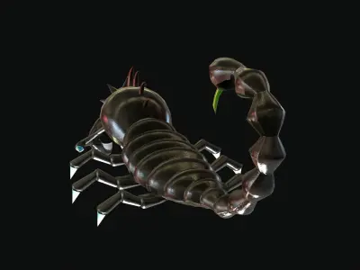 Iron Scorpion Monster 3D Model Low-poly 3D model