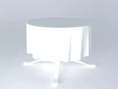 Table With Cloth Free 3D model