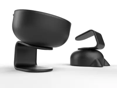 Pet Bowl M05 - with STL Low-poly 3D model