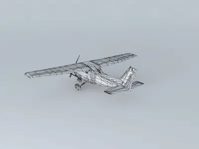 Template Cessna 152 Free 3D model