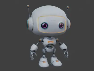 cute robots Low-poly 3D model purchase