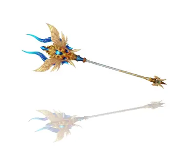 Angel Scepter Low-poly 3D model