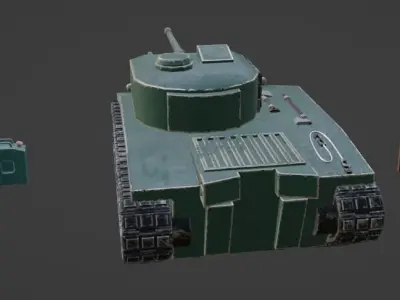 Little tank Free 3D model