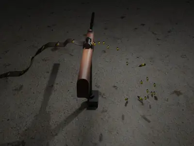 guns rigged Free 3D model