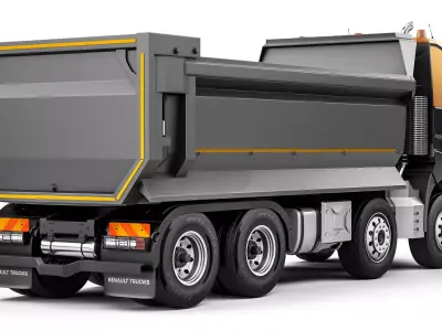 Renault K430 8x4 tipper 2016 3D model