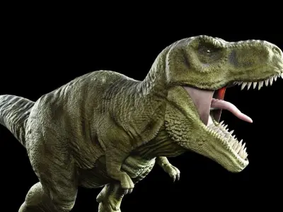 T-rex Tyrannosaurus Rigged and V-ray Shaders Complete 3D model