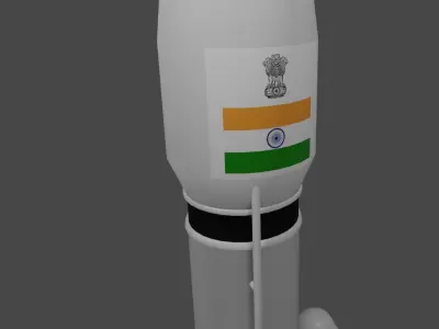 PSLV ISRO CHANDRAYAAN 3 Low-poly 3D model Low-poly 3D model