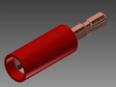 twenty-nine thirty male pin red wire terminal Free 3D model