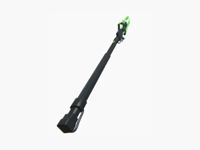 SciFi War Spear A03 Black Green - Character Design Fashion Low-poly 3D model