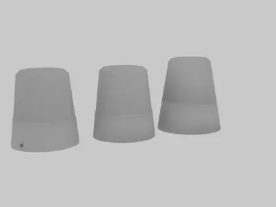 Sirens set of fire extinguishers Low-poly 3D model