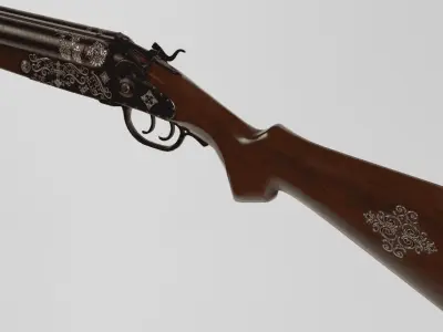 Exorcist Double Barrel Low-poly 3D model