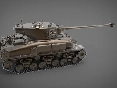 M50 sherman Tank 3D model