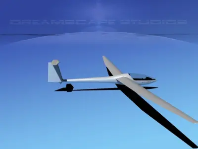 Glaser Dirks DG-200 17 Mtr Sailplane V01 3D model