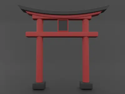 Japanese Shrine Pack Low-poly 3D model