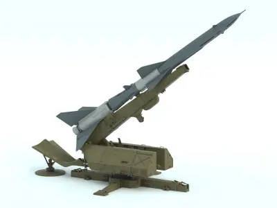 S-75 Dvina Surface-to-air Missile System 3D model
