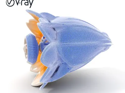 Futuristic Jet Engine Model Pack Low-poly 3D model