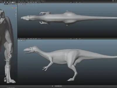 Masiakasaurus Low-poly 3D model