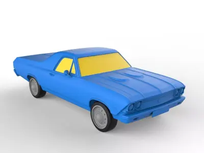 Chevrolet El Camino 1968 Classic Car 3D print model