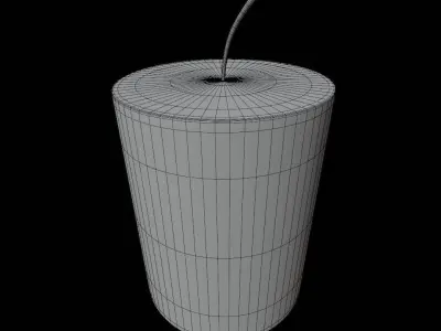 Dough bowl candles Decor 3D Model PBR Free 3D model