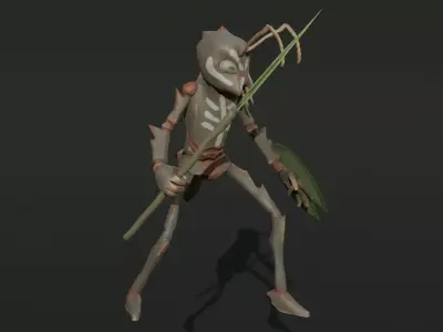 Low Poly Stylized Monster - Mutated Ant Low-poly 3D model