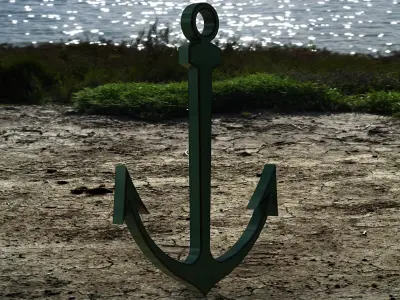 Anchor Green Ship 3D print model