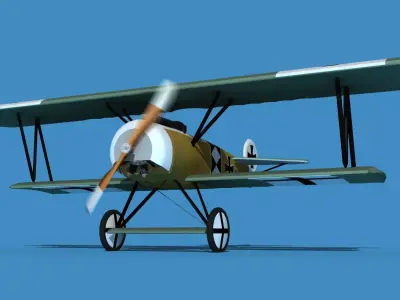 Fokker D-VI V16 3D model