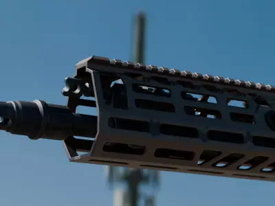 xm7 with 2 butts Low-poly 3D model